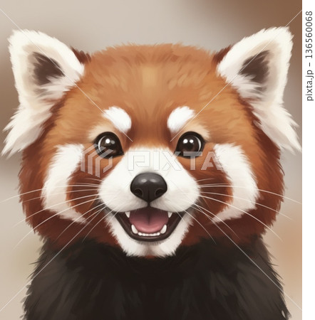 見つめるレッサーパンダ 見つめるレッサーパンダ 136560068