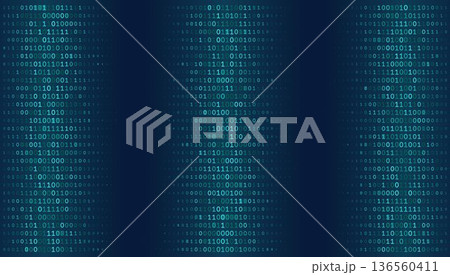 Digital Monolith - High-Density Seamless Binary Code Grid on Deep Teal Gradient Digital Monolith - High-Density Seamless Binary Code Grid on Deep Teal Gradient 136560411