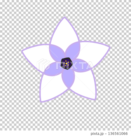 Gentian flower simple icon (white) Gentian flower simple icon (white) 136561066
