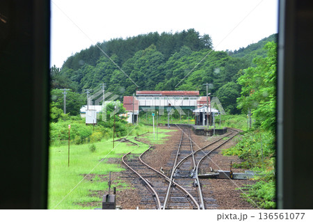 JR北海道函館本線　銀山駅から倶知安駅までの普通列車車窓風景(2023年夏雨) 136561077