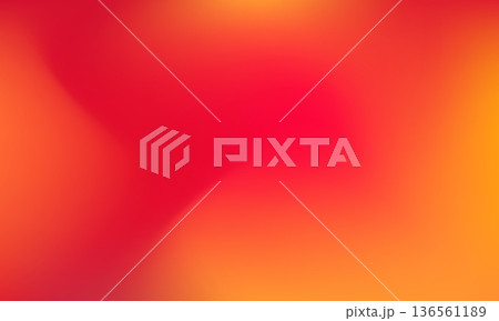 Abstract blurred mesh gradient background with vibrant red and orange colors 136561189