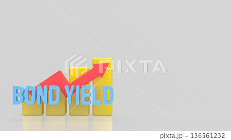 Rising Bond Yield Financial Growth Concept with Upward Arrow 3d render. Rising Bond Yield Financial Growth Concept with Upward Arrow 3d render. 136561232