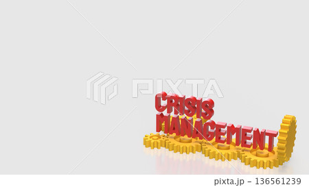 Crisis Management Business Strategy with Interlocking Gears Concept 3d render. Crisis Management Business Strategy with Interlocking Gears Concept 3d render. 136561239
