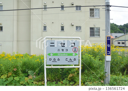 JR北海道函館本線 倶知安駅から昆布駅までの普通列車車窓風景(2023年夏雨) JR北海道函館本線 倶知安駅から昆布駅までの普通列車車窓風景(2023年夏雨) 136561724