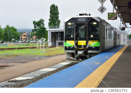JR北海道函館本線 倶知安駅から昆布駅までの普通列車車窓風景(2023年夏雨) JR北海道函館本線 倶知安駅から昆布駅までの普通列車車窓風景(2023年夏雨) 136561751