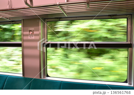 JR北海道函館本線　倶知安駅から昆布駅までの普通列車車窓風景(2023年夏雨) 136561768