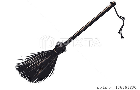 シルエット【ほうき】 シルエット【ほうき】 136561830