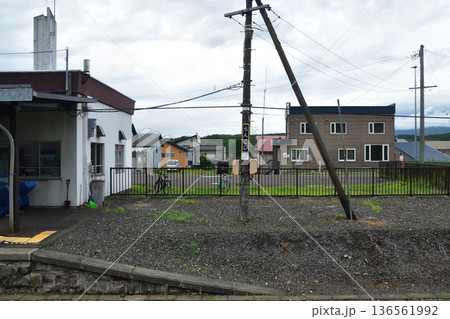 JR北海道函館本線　昆布駅から熱郛駅までの普通列車車窓風景(2023年夏雨) 136561992
