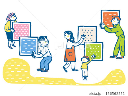 信頼を積み重ねるための手探りの対話を始める人々。積極性と迷いが交差する共生社会 136562231