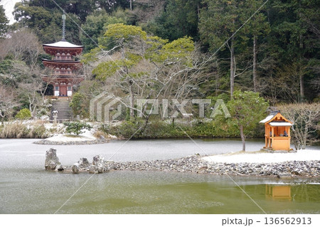 浄瑠璃寺雪景色 浄瑠璃寺雪景色 136562913