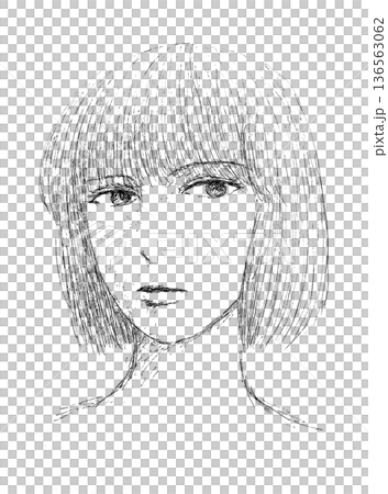 女性の顔 女性の顔 136563062
