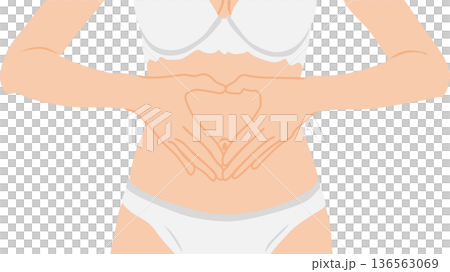 ダイエットに成功した女性のイラスト ダイエットに成功した女性のイラスト 136563069
