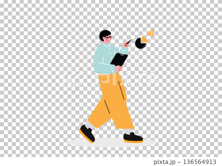 データを調査するビジネスマン 136564913