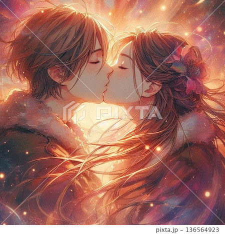 美しいキス、魅惑のキス、ロマンティックキス 136564923