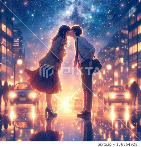 美しいキス、魅惑のキス、ロマンティックキス 136564928