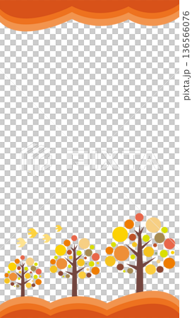 秋季森林插圖 - 秋葉季節背景插圖 136566076