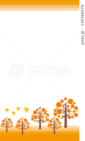 秋の森のイラスト 紅葉の季節の背景イラスト 秋の森のイラスト 紅葉の季節の背景イラスト 136566079