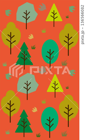 秋の森のイラスト 紅葉の季節の背景イラスト 秋の森のイラスト 紅葉の季節の背景イラスト 136566082