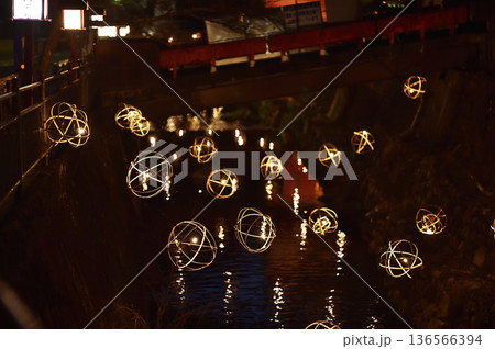 広島県広島市佐伯区湯来町　湯来温泉　ライトアップ 136566394