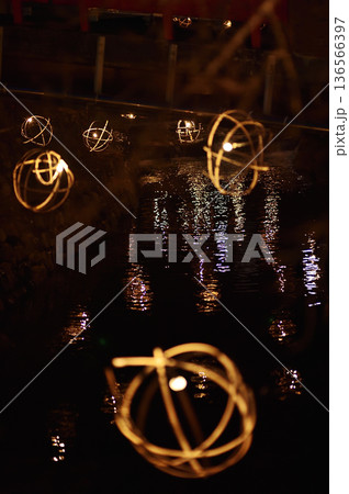 広島県広島市佐伯区湯来町　湯来温泉　ライトアップ 136566397