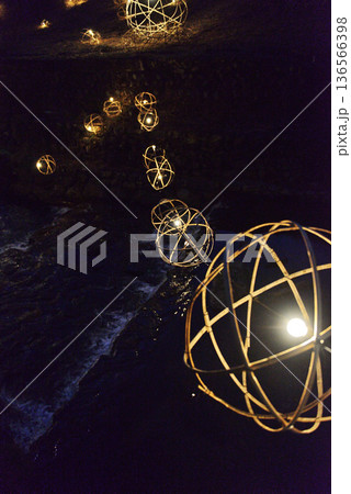 広島県広島市佐伯区湯来町　湯来温泉　ライトアップ 136566398