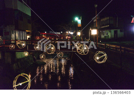 広島県広島市佐伯区湯来町 湯来温泉 ライトアップ 広島県広島市佐伯区湯来町 湯来温泉 ライトアップ 136566403