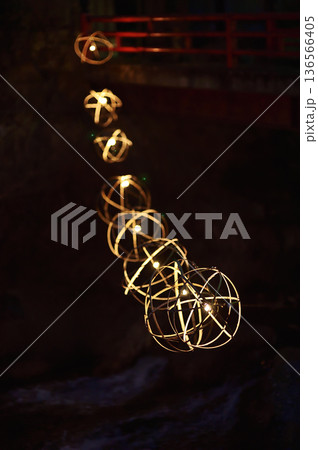 広島県広島市佐伯区湯来町　湯来温泉　ライトアップ 136566405