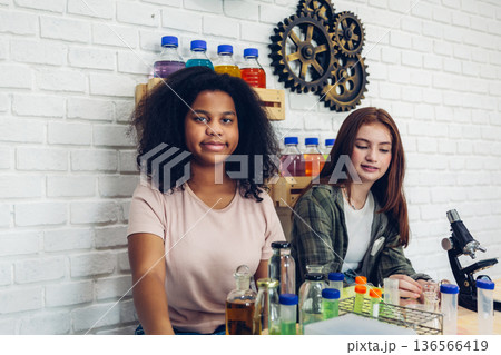 Girl is study in the Classroom. Girl is study in the Classroom. 136566419