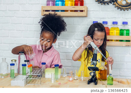 Girl is study in the Classroom. Girl is study in the Classroom. 136566425