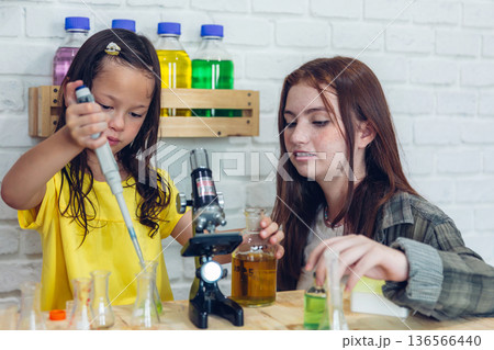 Girl is study in the Classroom. Girl is study in the Classroom. 136566440