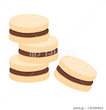 Argentinian Alfajor Illustration 136566603