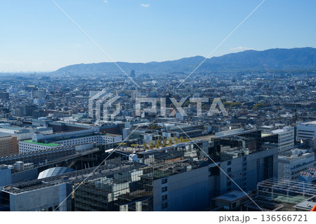 ニデック京都タワーから見た京都市街地（2026年1月撮影） 136566721