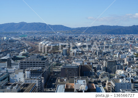 ニデック京都タワーから見た京都市街地(2026年1月撮影) ニデック京都タワーから見た京都市街地(2026年1月撮影) 136566727
