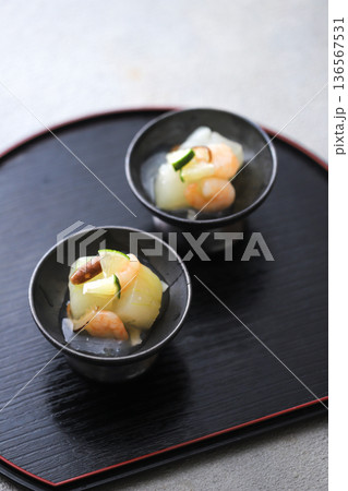 冬瓜と海老のくず煮 冬瓜と海老のくず煮 136567531