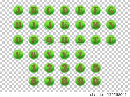 Grass Alphanumeric Grass Alphanumeric 136568041