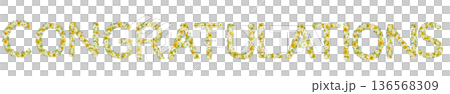 花でできたCONGRATULATIONSの文字素材　お祝い・卒業・合格・入学・結婚向けフラワータイポ 136568309