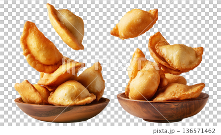 Sopaipillas fried dough or bread, sweet or savory stacked together, isolated on white background. Concept of Mexican street food Sopaipillas fried dough or bread, sweet or savory stacked together, isolated on white background. Concept of Mexican street food 136571462