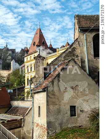 The Shoemakers Tower and Medieval Architecture in Sighisoara Citadel 136571570