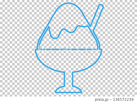 フラッペ・デザート・かき氷・暑中見舞いや夏休みイメージ・夏祭りやスイーツ情報・カフェメニュー 136572239