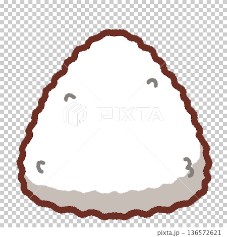 シンプルなおにぎりのイラスト 136572621