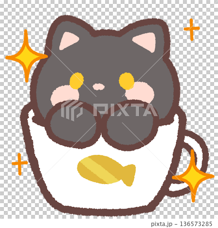 A cat in a simple mug A cat in a simple mug 136573285