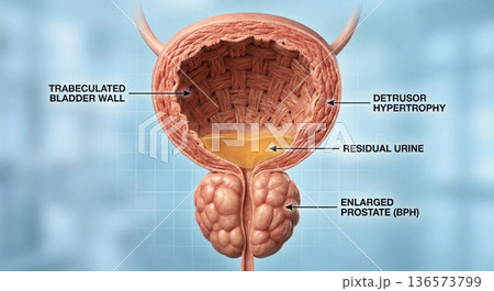 Prostate adenoma prostatitis medical...のイラスト素材 [136573799] - PIXTA