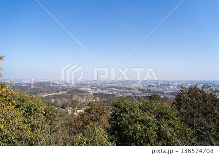 白銀平展望台から見た景色（埼玉県立奥武蔵自然公園） 136574708