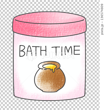 簡約易用的浴鹽瓶，蜂蜜香味，模擬風格 136574809