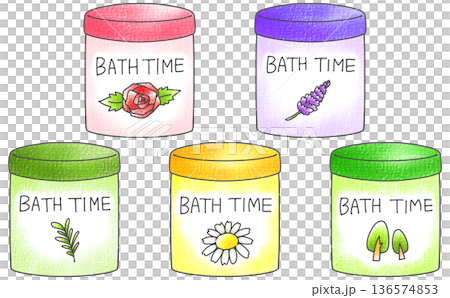 Simple and relaxed bath salt bottle set 2 - analog style Simple and relaxed bath salt bottle set 2 - analog style 136574853