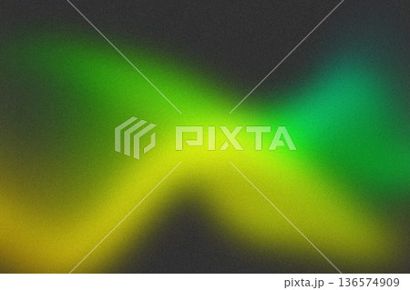 黄色と緑の粒子のグラデーション背景ノイズ 136574909