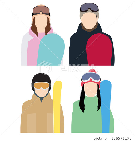 人物シルエット㉘ 136576176