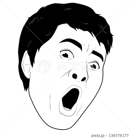 驚愕する男性② 136576177