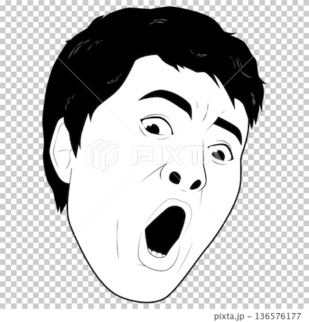 驚愕する男性② 136576177