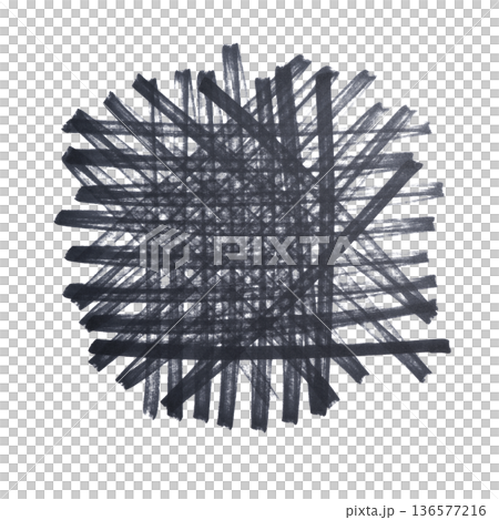 a crisscross pattern drawn with a black marker 136577216